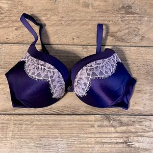 Victoria’s Secret purple push up bra with lace